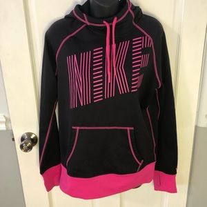 Nike women’s black and pink size medium hoodie.